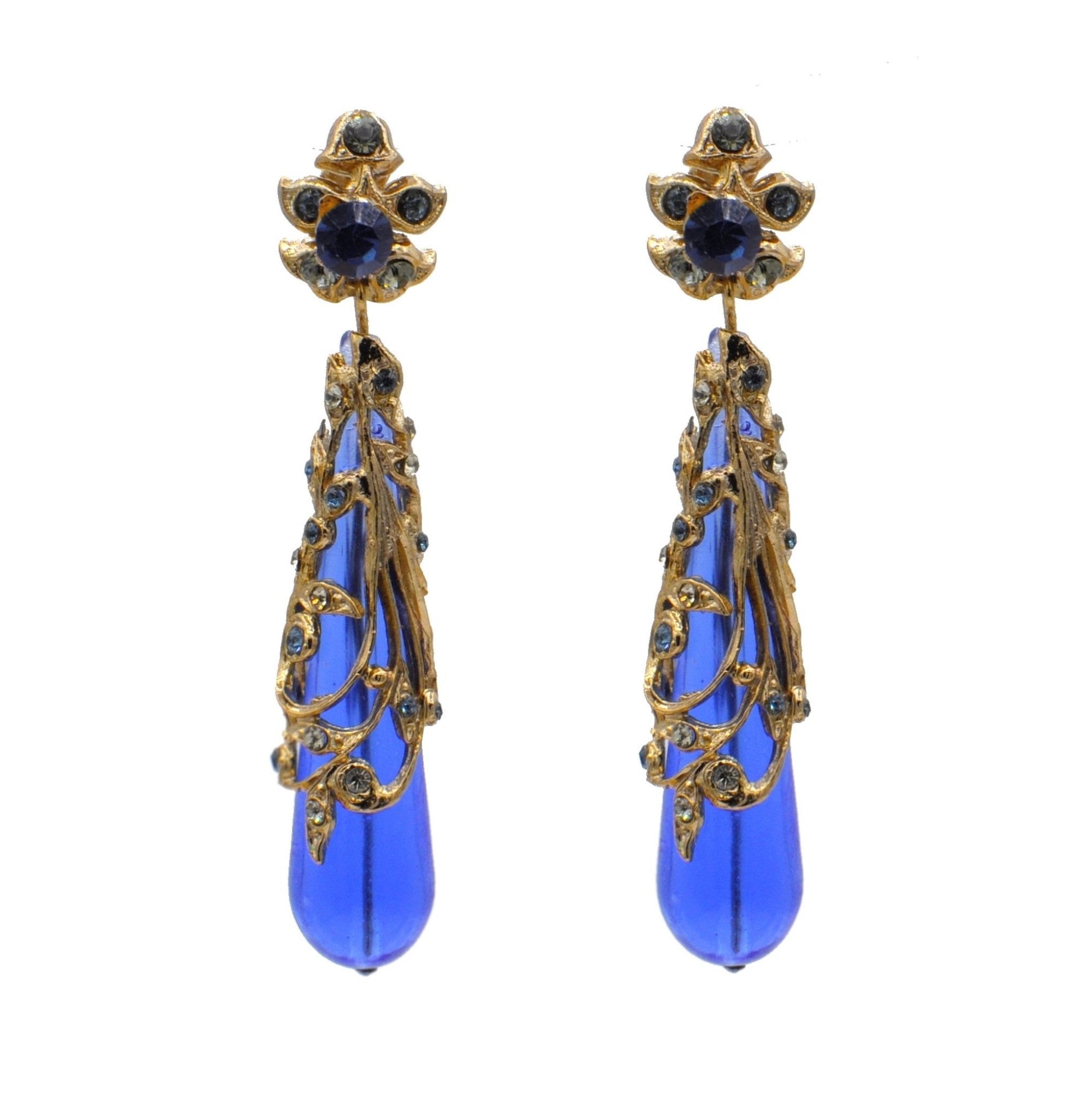 ALMA - Boucle d’oreille en verre de Murano Art nouveau - MY LITTLE VENDOME
