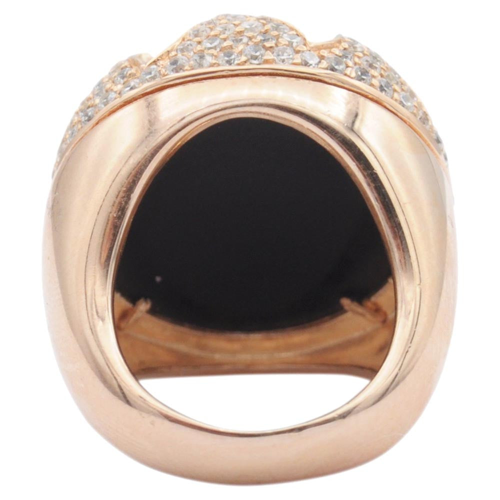 BLACK & ROSE GOLD BAKELITE RING - MY LITTLE VENDOME