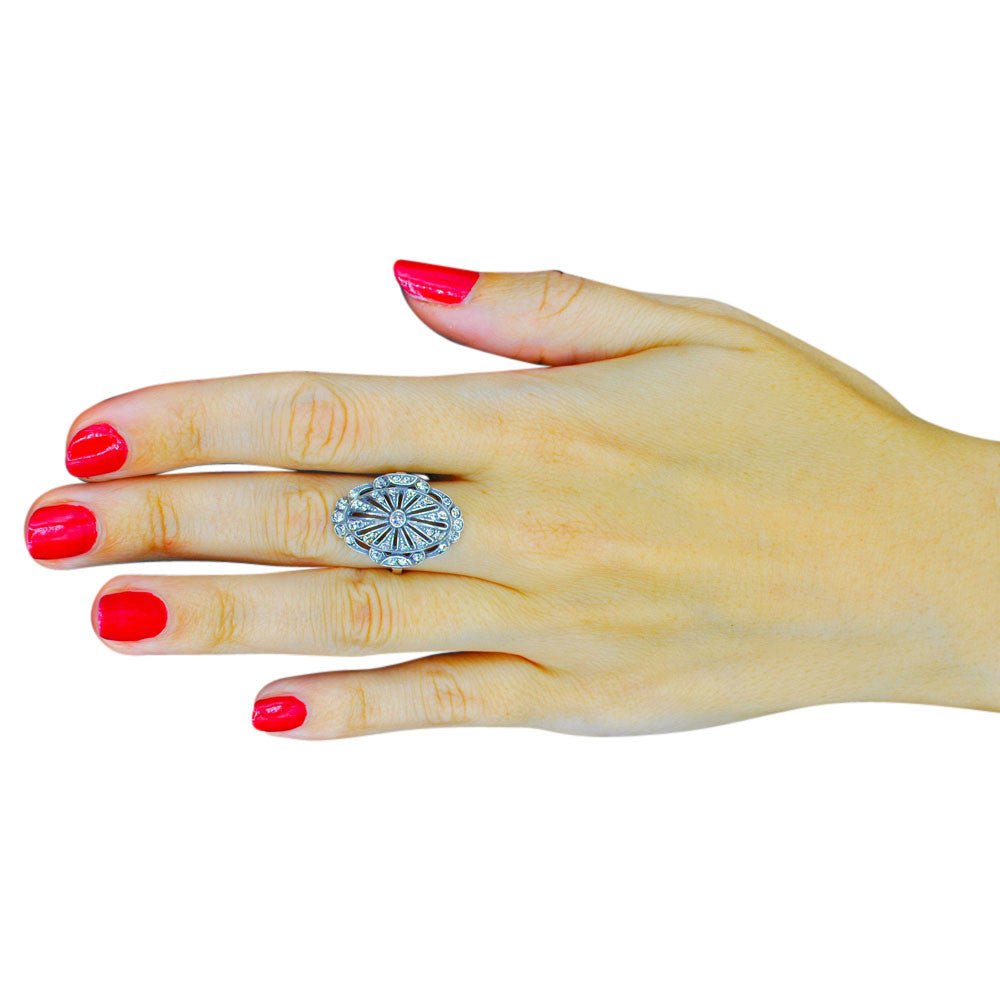 BAGUE ART DECO EN ARGENT 925 ET PIERRE SEMI PRECIEUSE - MY LITTLE VENDOME