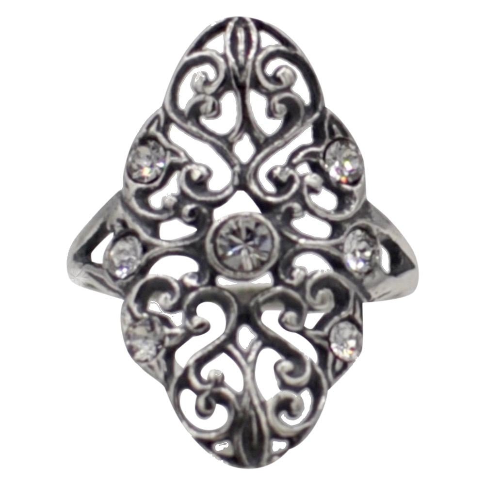 BAGUE ART DECO EN ARGENT 925 ET PIERRES SEMI PRECIEUSES - MY LITTLE VENDOME