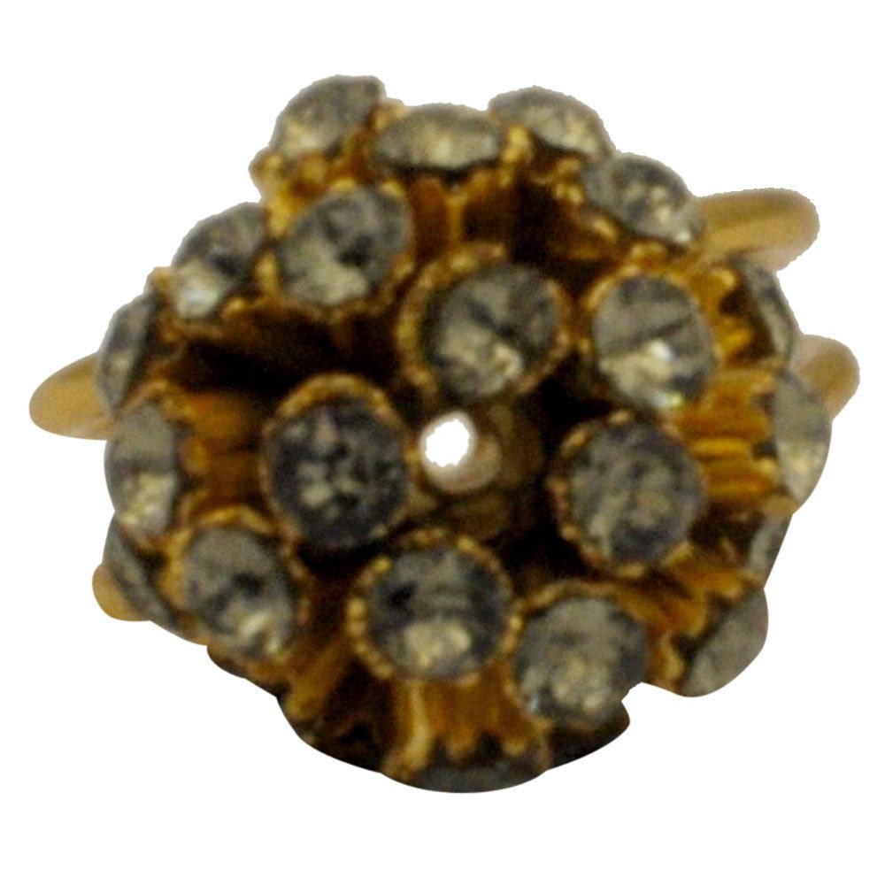 BAGUE DOREE & QUARTZ BAGUE PIERRE SEMI PRECIEUSE BAGUE FEMME BAGUE OR VENITIEN 14 CARATS BIJOU FLEUR BAGUE AJUSTABLE - MY LITTLE VENDOME