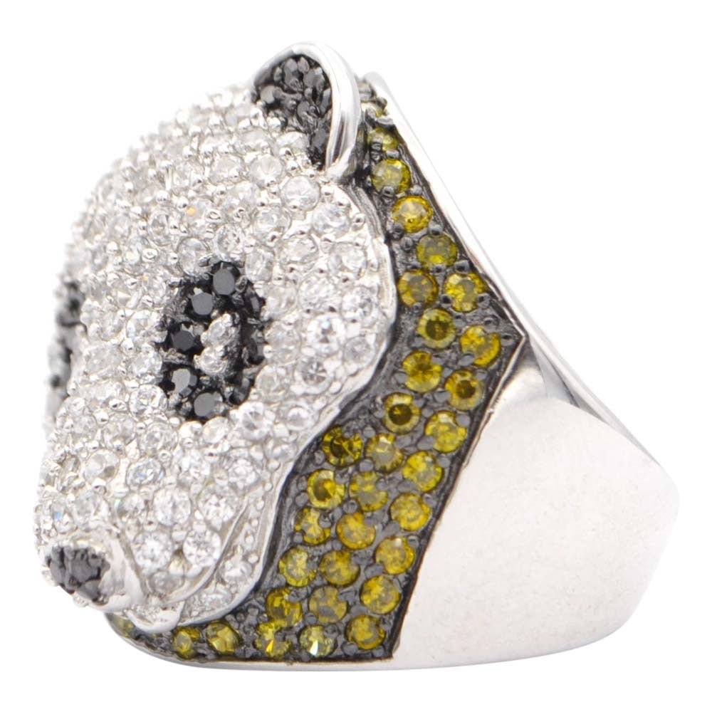 BAGUE PANDA PAVAGE ARGENT 925 - MY LITTLE VENDOME