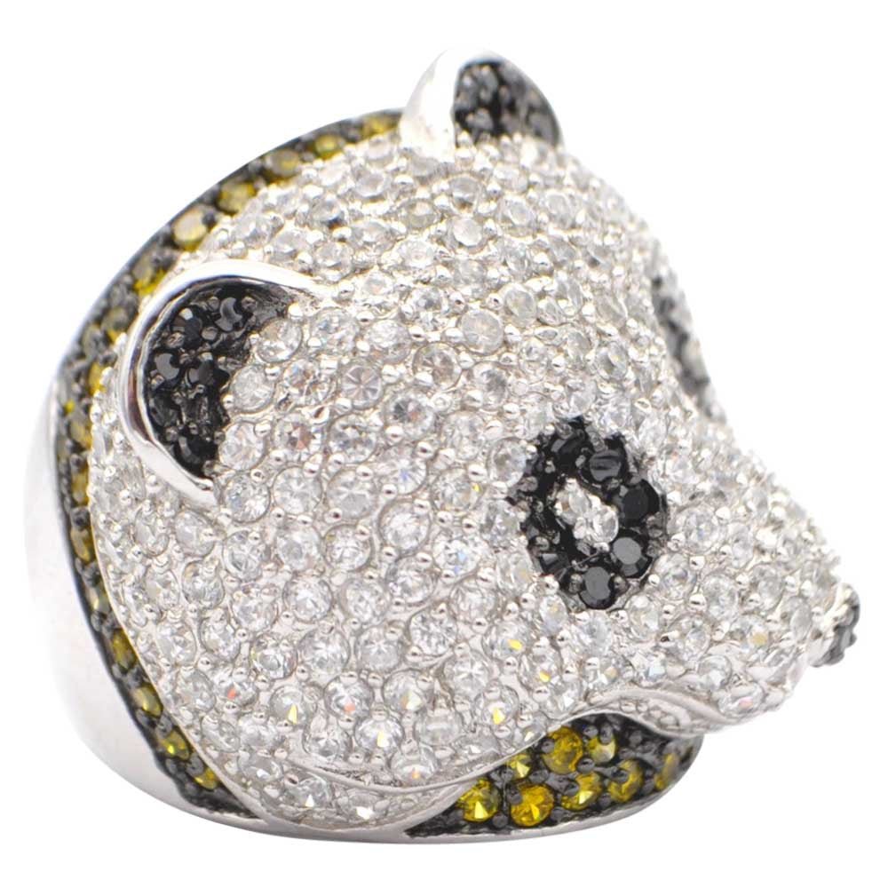BAGUE PANDA PAVAGE ARGENT 925 - MY LITTLE VENDOME