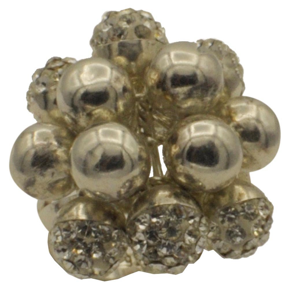 BAGUE VINTAGE BOULES EN ARGENT 925 ET PIERRES SEMI - PRÉCIEUSES - MY LITTLE VENDOME