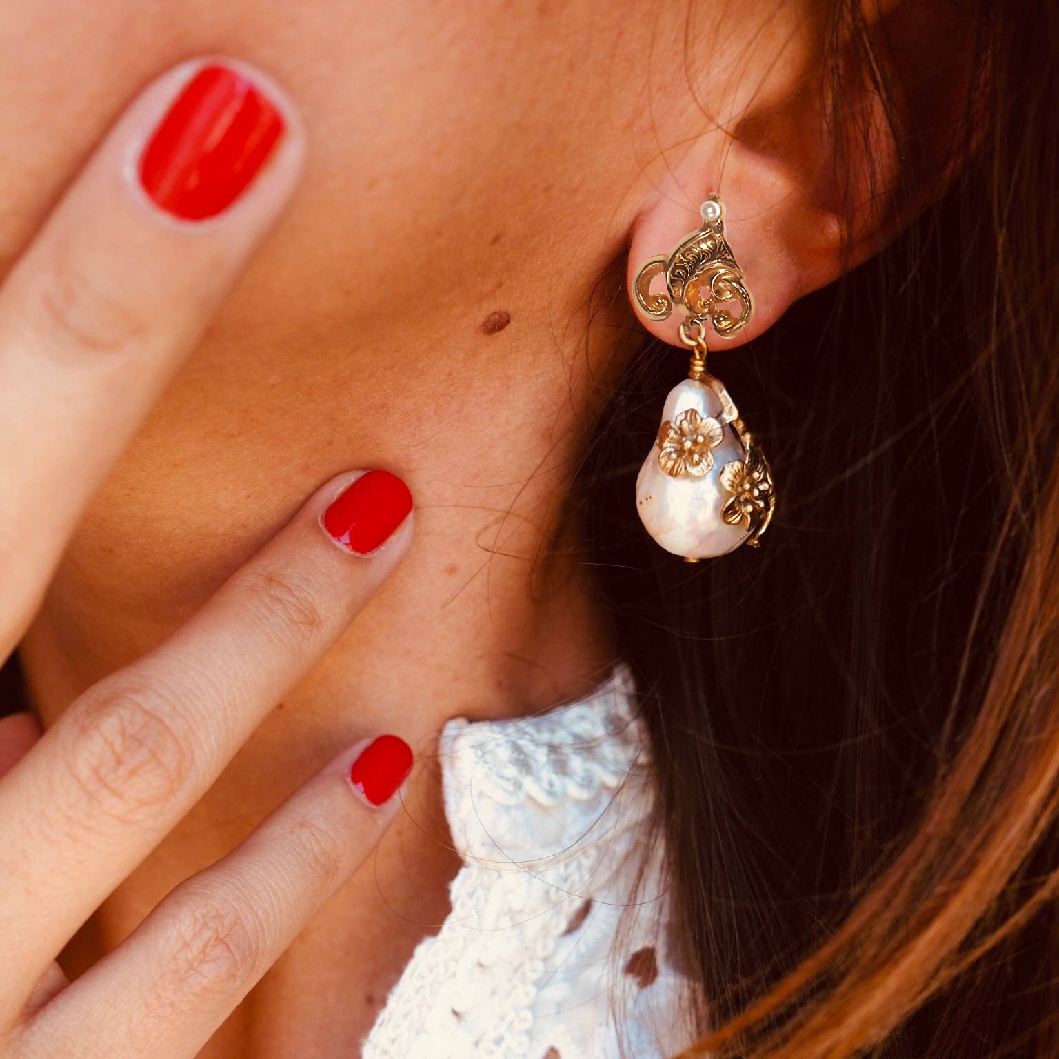 BOUCLE D'OREILLE PERLE BAROQUE - MY LITTLE VENDOME