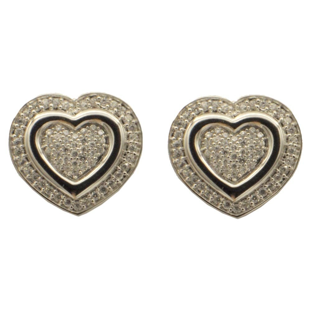 BOUCLES D'OREILLES CŒUR EN ARGENT 925 ET PIERRES SEMI PRECIEUSES - MY LITTLE VENDOME