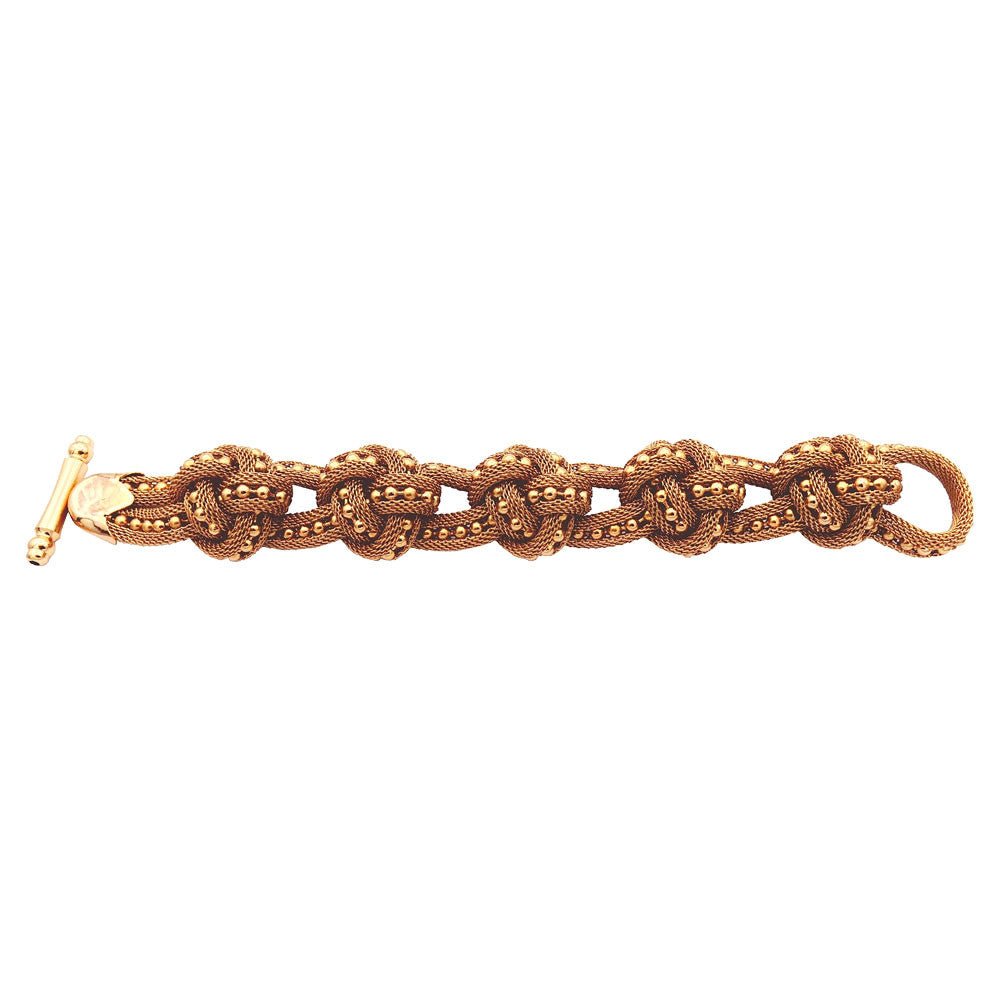 BRACELET CHAINE NOEUD SOUPLE EN OR VENITIEN 14 CARATS - MY LITTLE VENDOME