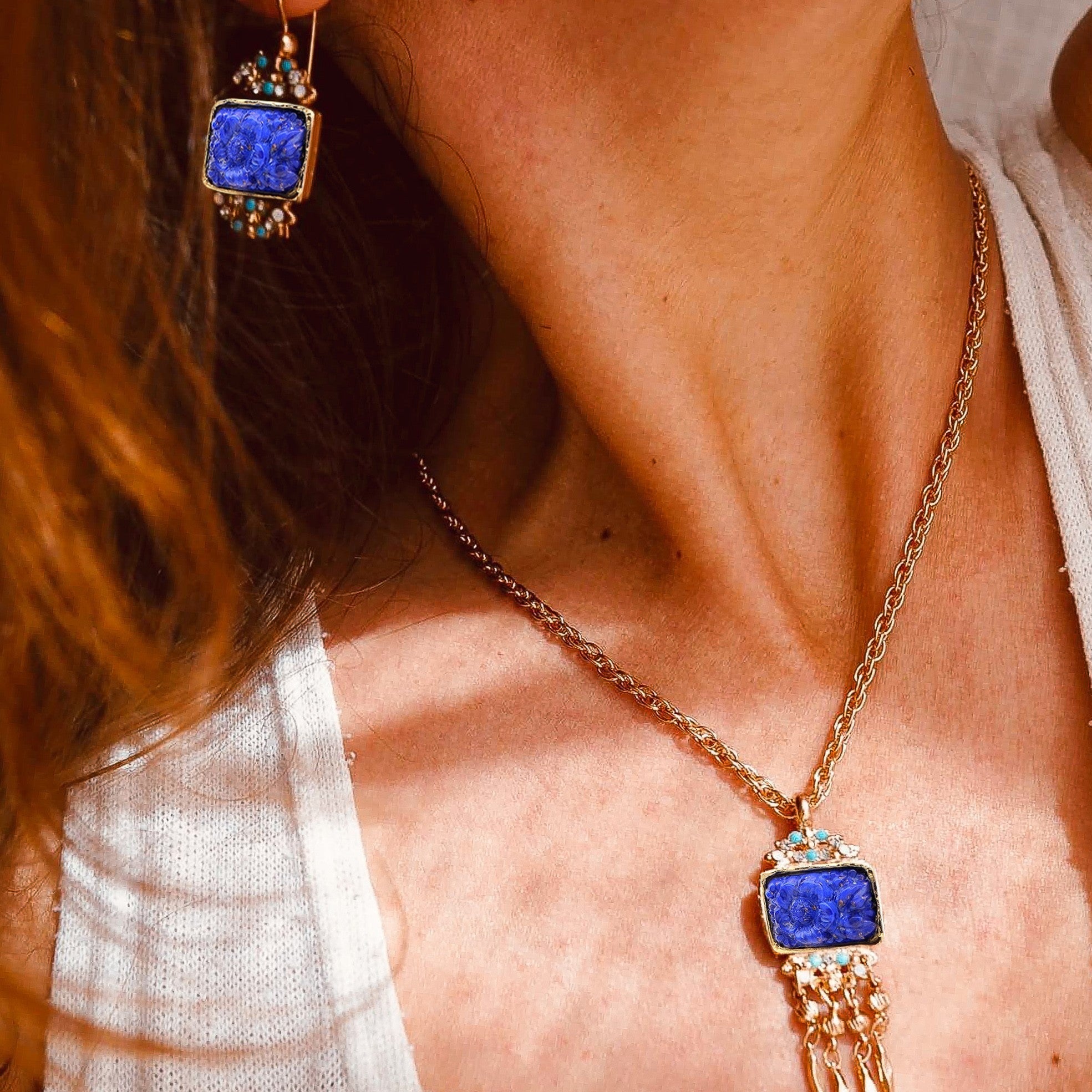 COFFRET ROSIERS Collier + boucles d'oreilles - MY LITTLE VENDOME