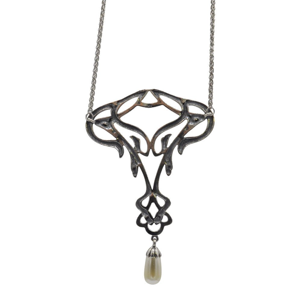 COLLIER ART DÉCO EN ARGENT 925, PERLES NATURELLES ET PIERRES SEMI PRÉCIEUSES - MY LITTLE VENDOME