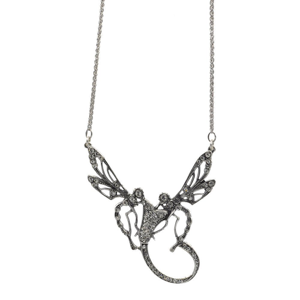 COLLIER ART DÉCO LIBELLULE EN ARGENT 925 ET PIERRES SEMI PRÉCIEUSES - MY LITTLE VENDOME