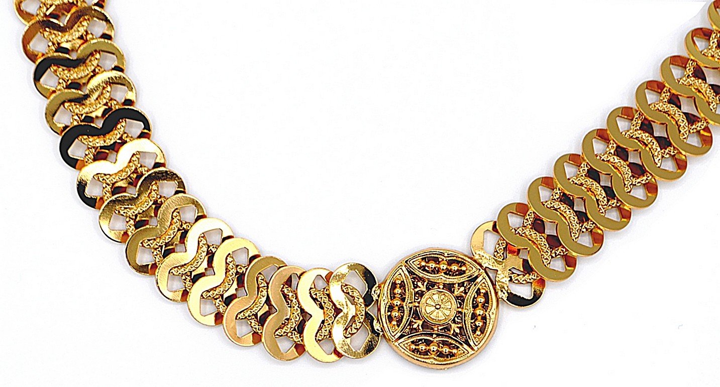 COLLIER RAS DE COU DORE COLLIER OR VENITIEN 14 CARATS COLLIER FEMME COLLIER BOHO COLLIER RAS DE COU OR - MY LITTLE VENDOME