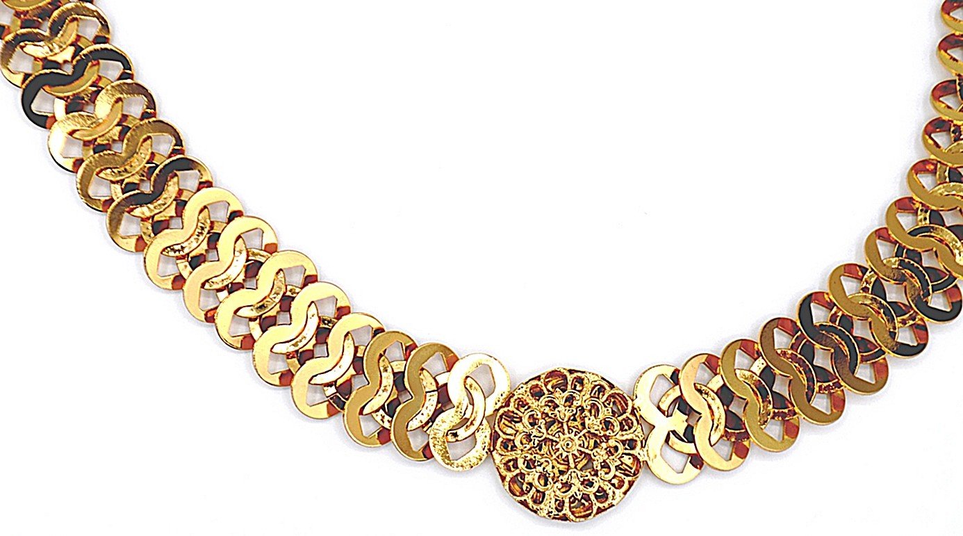 COLLIER RAS DE COU DORE COLLIER OR VENITIEN 14 CARATS COLLIER FEMME COLLIER BOHO COLLIER RAS DE COU OR - MY LITTLE VENDOME