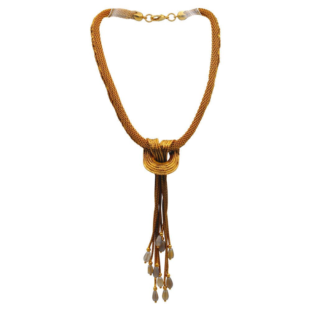 COLLIER RAS DE COU DORE COLLIER POMPON COLLIER OR VENITIEN 14 CARATS COLLIER PIERRE SEMI PRECIEUSE CADEAU FEMME - MY LITTLE VENDOME
