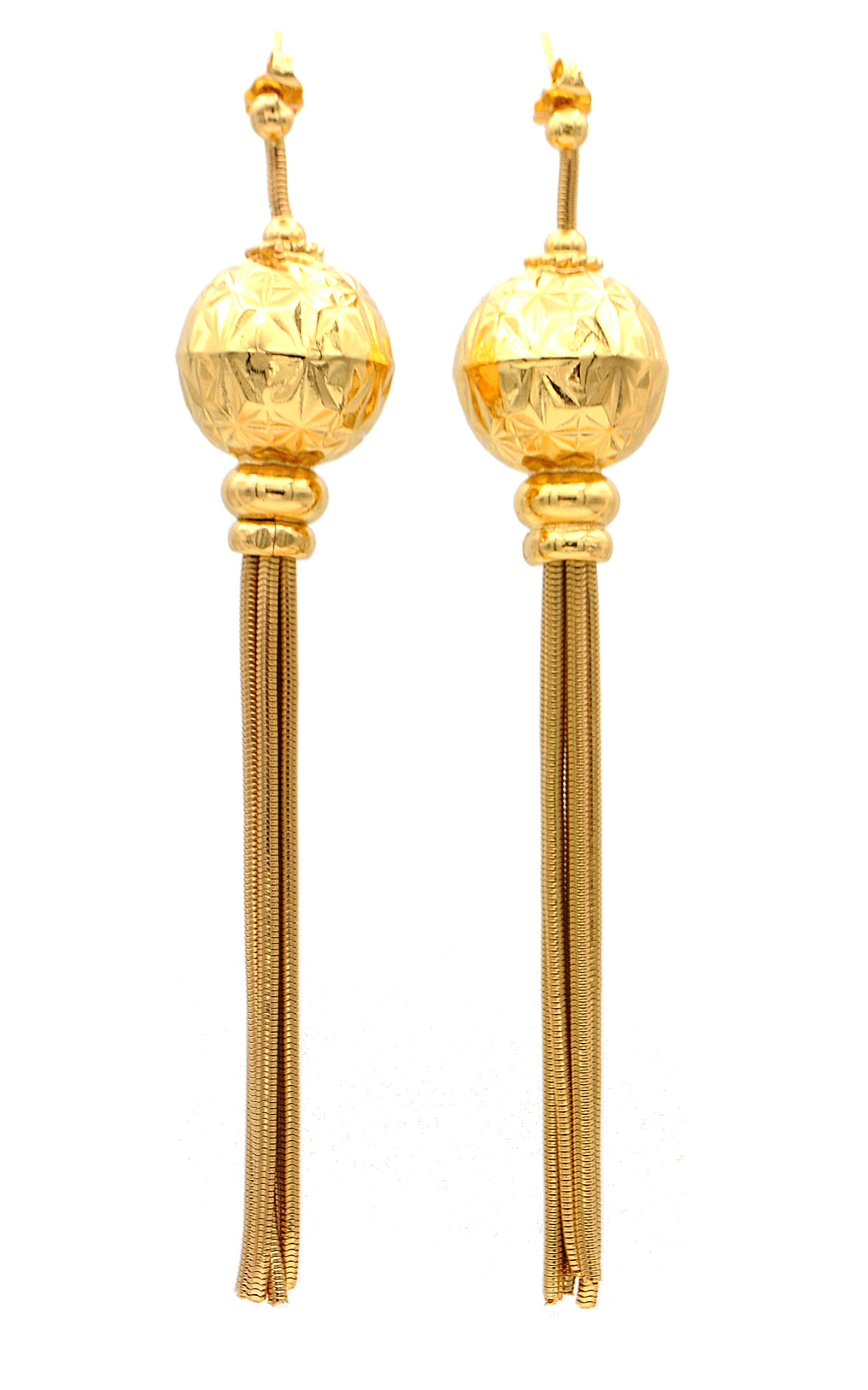 POMPOM EARRINGS, ART DECO EARRINGS, 14 CARAT VENETIAN ROSE GOLD EARRINGS, POMPOM - MY LITTLE VENDOME