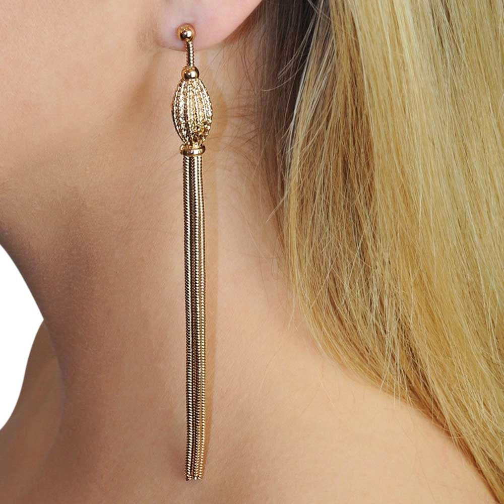 POMPOM EARRINGS, ART DECO EARRINGS, 14 CARAT VENETIAN ROSE GOLD EARRINGS, POMPOM - MY LITTLE VENDOME