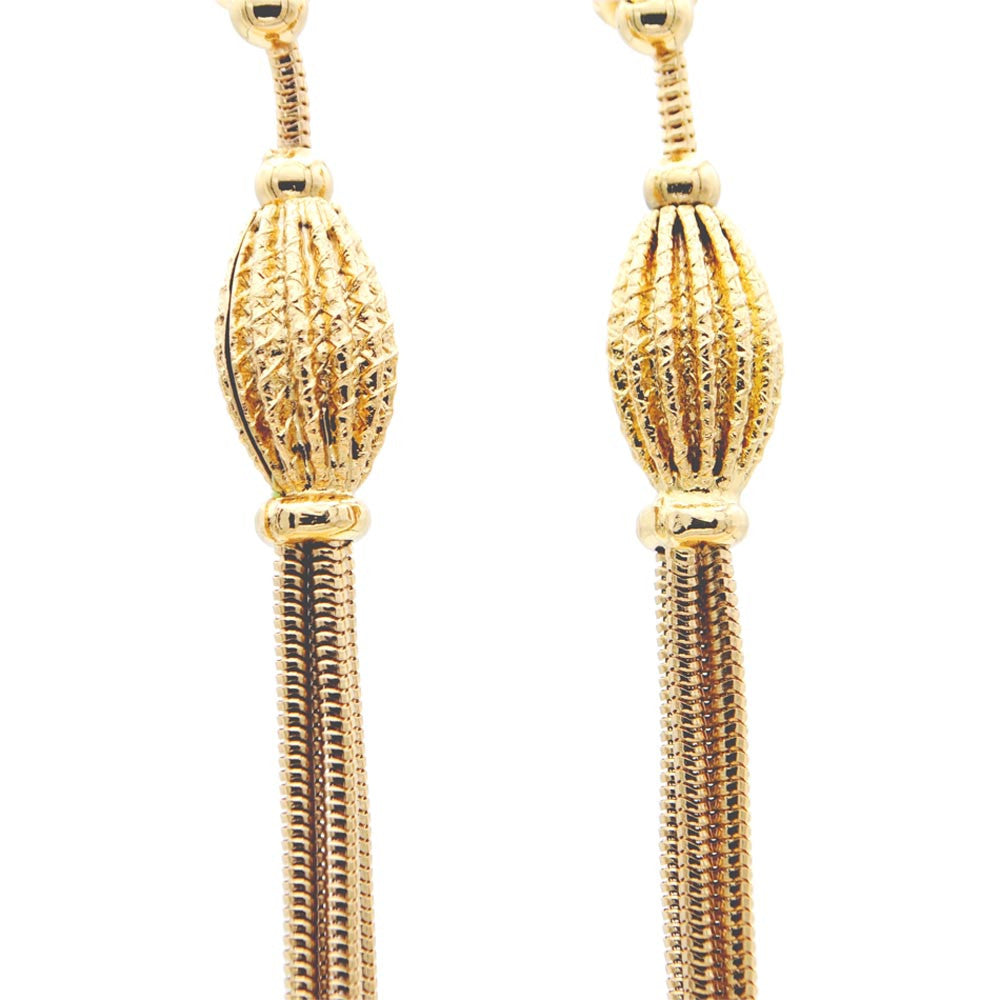 POMPOM EARRINGS, ART DECO EARRINGS, 14 CARAT VENETIAN ROSE GOLD EARRINGS, POMPOM - MY LITTLE VENDOME