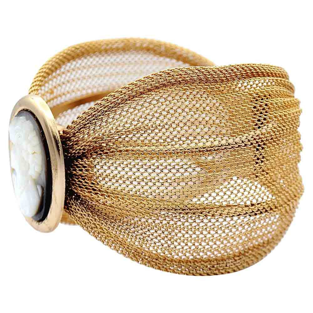 CAMEE BRACELET CUFF GOLD VENITIAN | BIJOUX CAMEE - MY LITTLE VENDOME