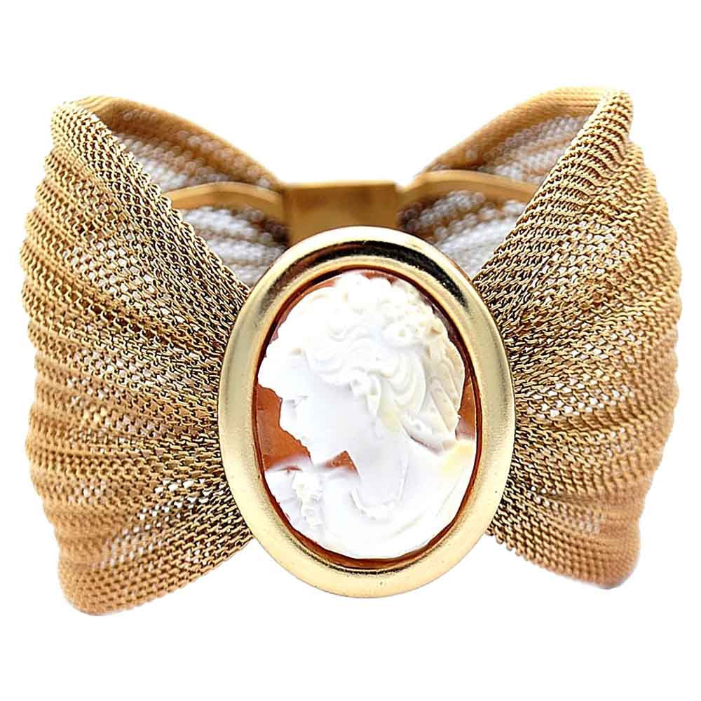 CAMEE BRACELET CUFF GOLD VENITIAN | BIJOUX CAMEE - MY LITTLE VENDOME