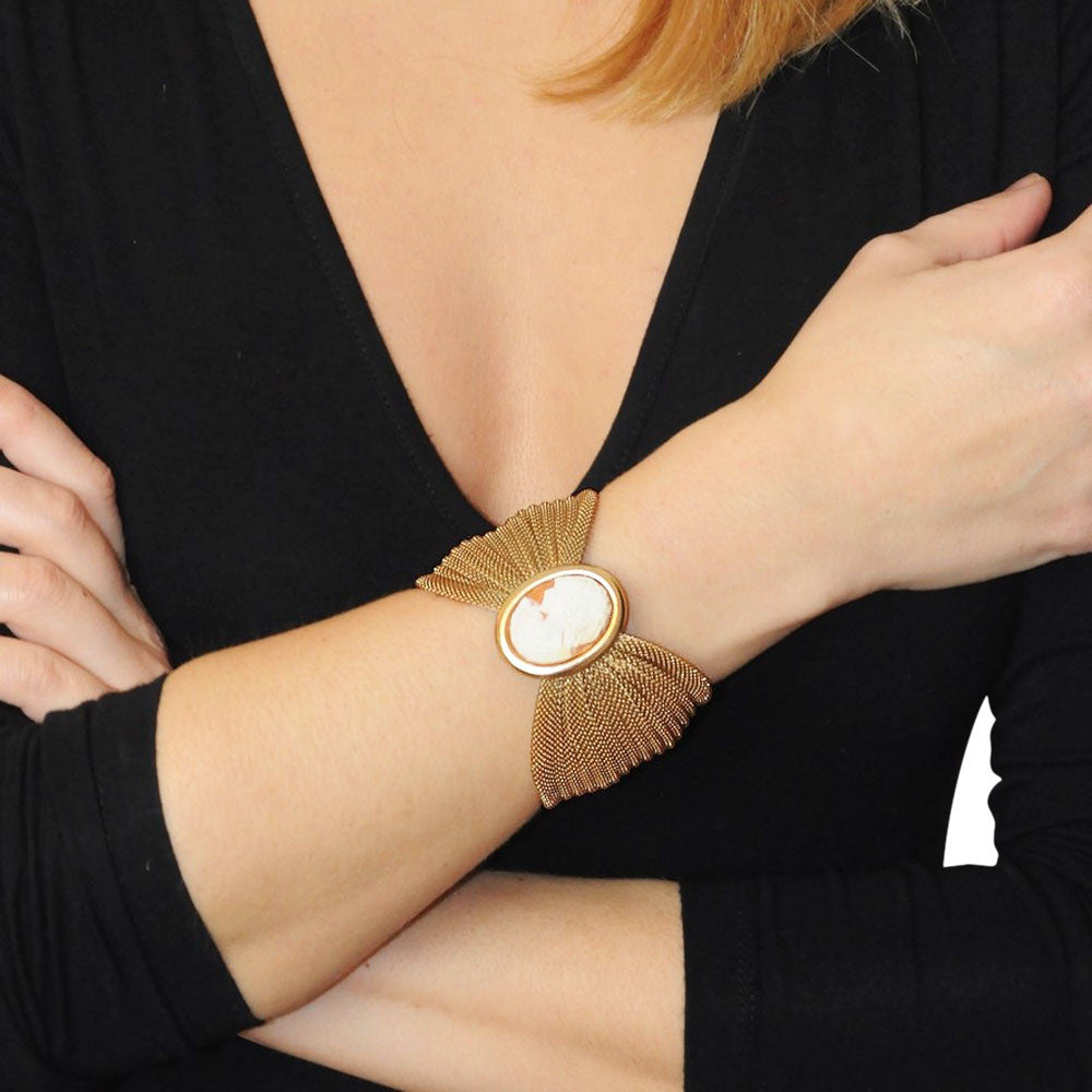 CAMEE BRACELET CUFF GOLD VENITIAN | BIJOUX CAMEE - MY LITTLE VENDOME