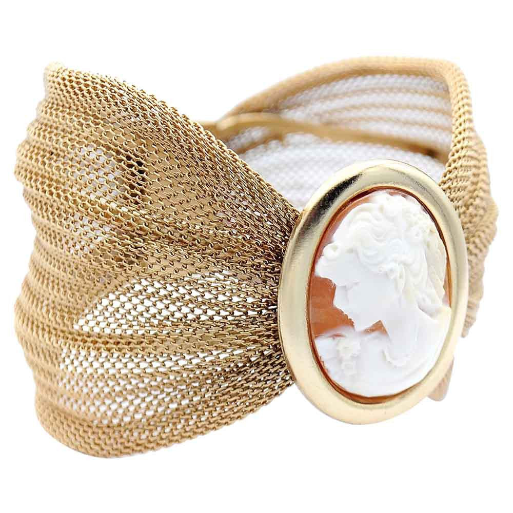 CAMEE BRACELET CUFF GOLD VENITIAN | BIJOUX CAMEE - MY LITTLE VENDOME