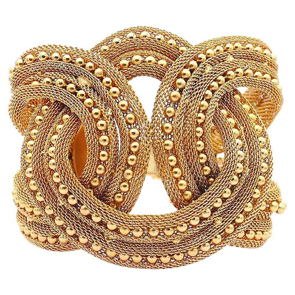 14-CARAT GOLD VENITIAN CUFF BRACELET - MY LITTLE VENDOME