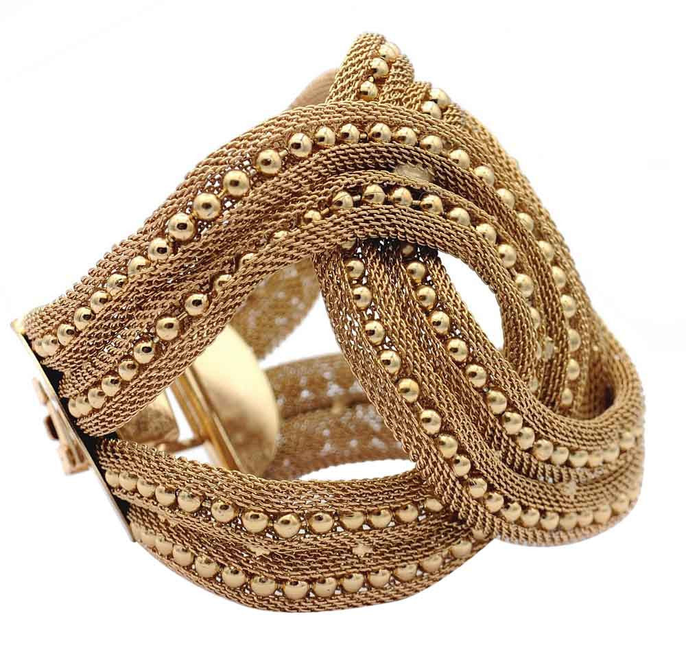14-CARAT GOLD VENITIAN CUFF BRACELET - MY LITTLE VENDOME