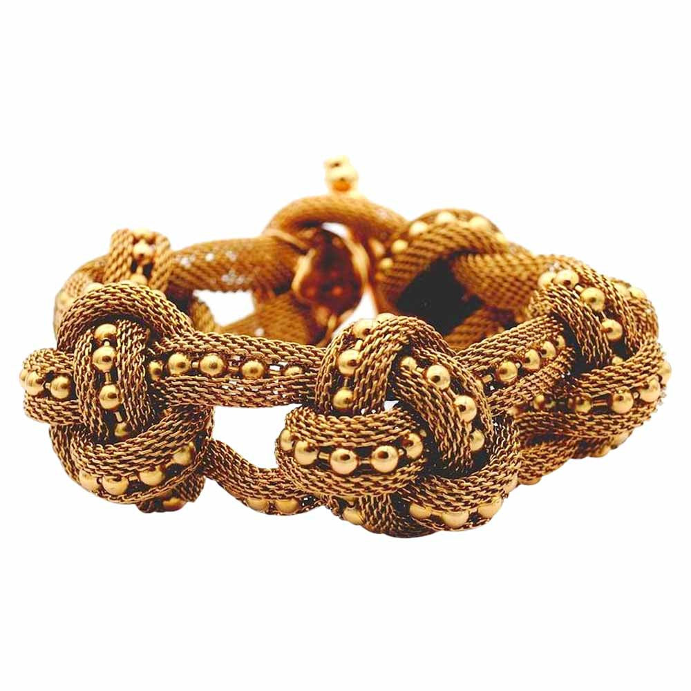 14 CARAT GOLD VENITIAN SOFT BOW CHAIN BRACELET - MY LITTLE VENDOME