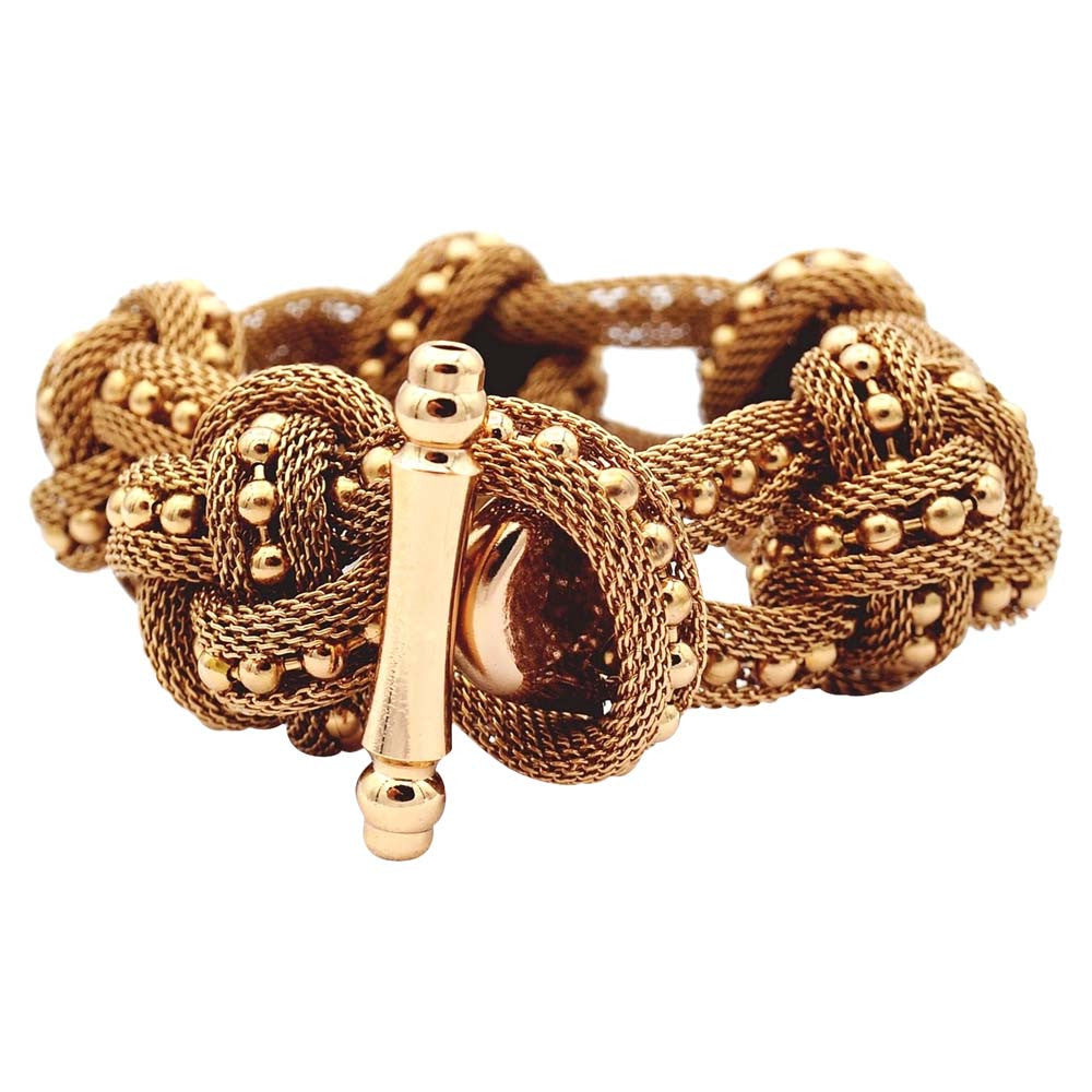 14 CARAT GOLD VENITIAN SOFT BOW CHAIN BRACELET - MY LITTLE VENDOME
