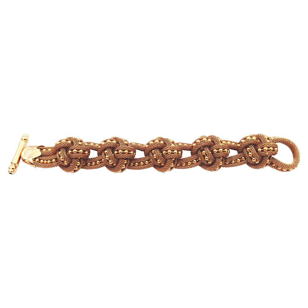 14 CARAT GOLD VENITIAN SOFT BOW CHAIN BRACELET - MY LITTLE VENDOME