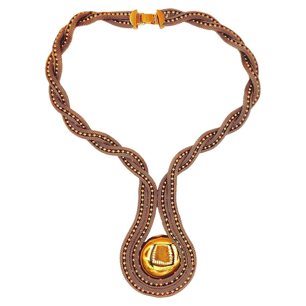 PLASTRON NECKLACE ART DECO NECKLACE WOMEN NECKLACE 14 CARAT GOLD VENITIAN NECKLACE BOHO NECKLACE VINTAGE JEWELRY - MY LITTLE VENDOME