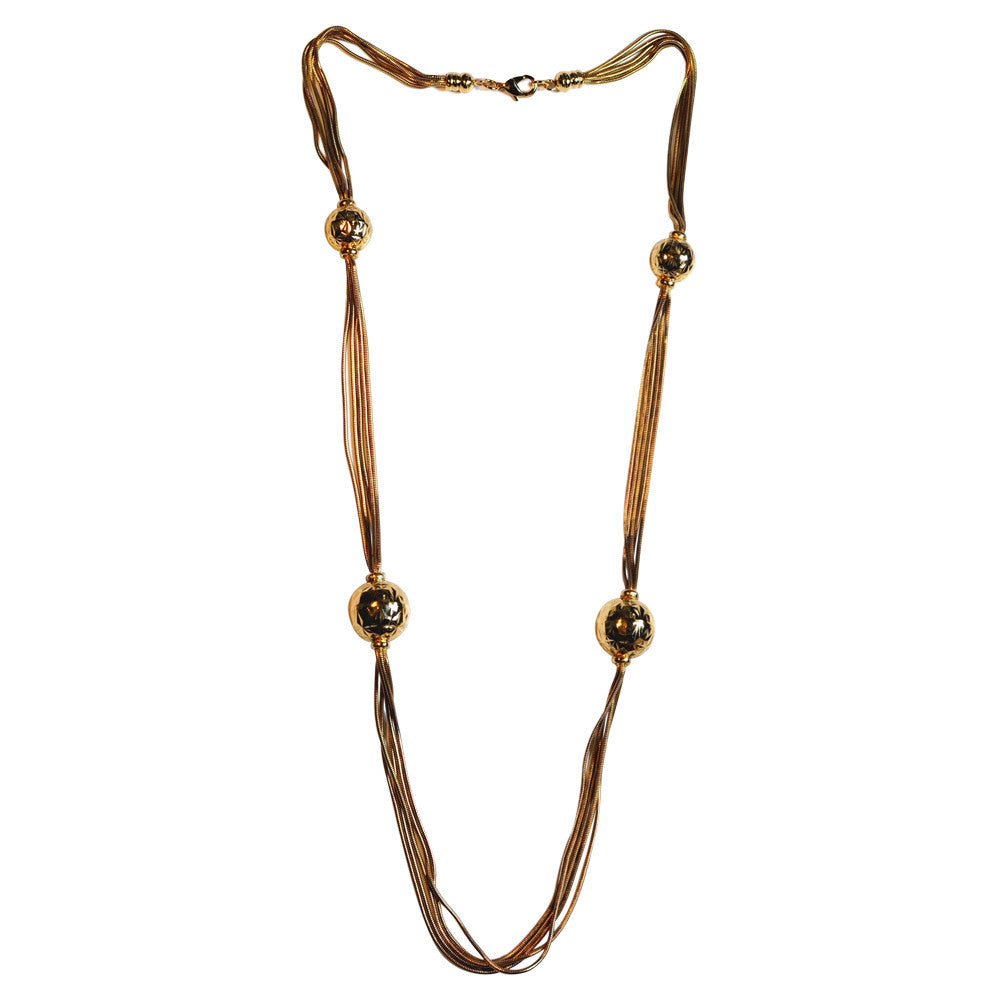 SAUTOIR DORE 14 CARATS GOLD NECKLACE SAUTOIR DORE BOHEME CHIC NECKLACE BOHO NECKLACE ART DECO NECKLACE WOMEN'S NECKLACE - MY LITTLE VENDOME