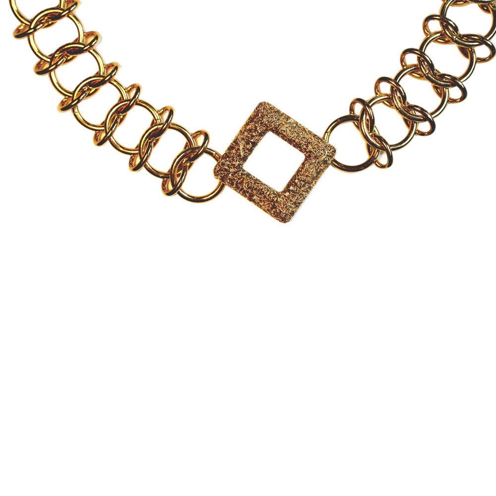 GOLD CHOKER NECKLACE 14 CARAT GOLD VENITIAN NECKLACE WOMEN'S NECKLACE BOHO NECKLACE ART DECO NECKLACE - MY LITTLE VENDOME