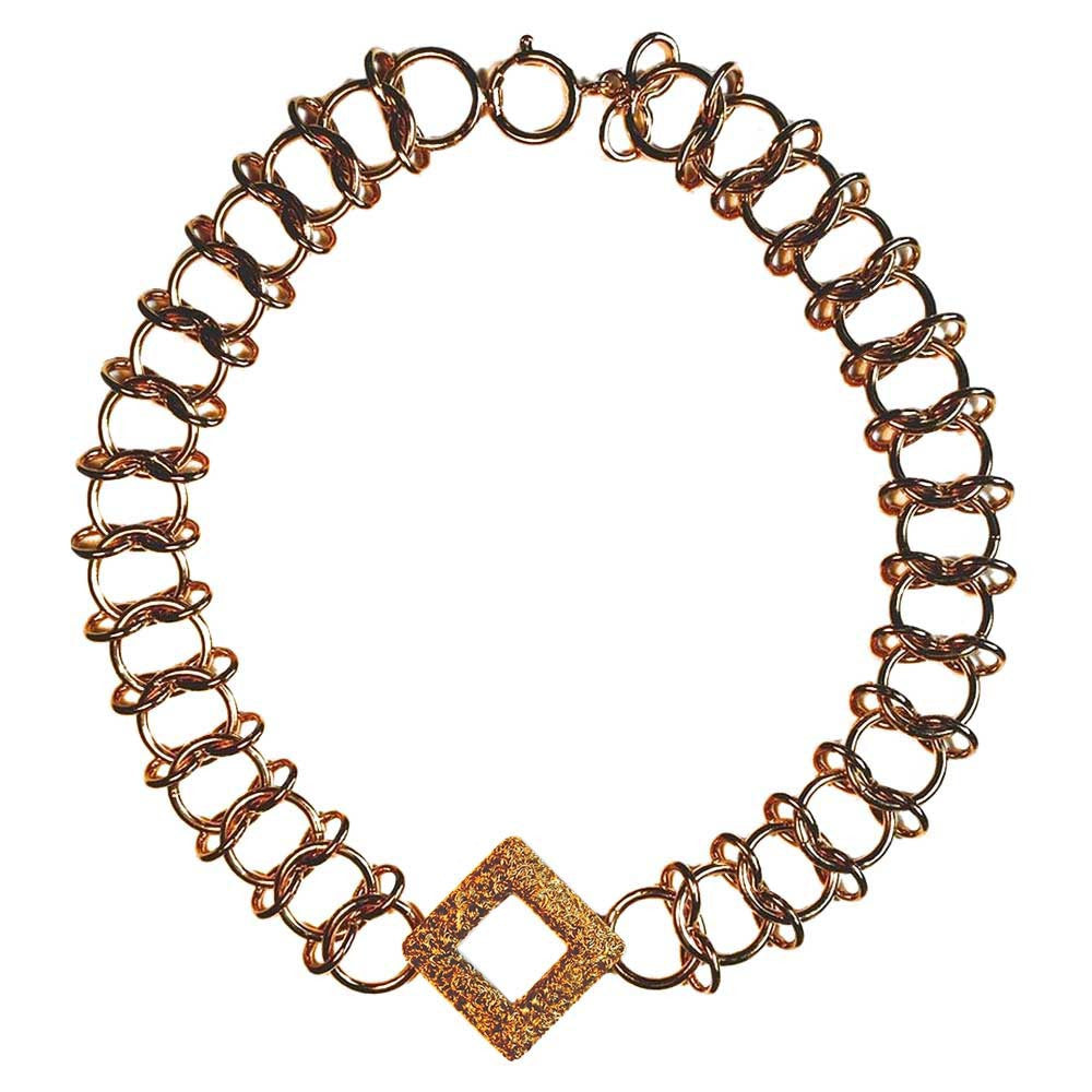 GOLD CHOKER NECKLACE 14 CARAT GOLD VENITIAN NECKLACE WOMEN'S NECKLACE BOHO NECKLACE ART DECO NECKLACE - MY LITTLE VENDOME