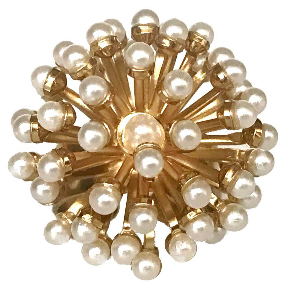 PEARL RING WOMAN PEARL RING, GOLD RING 14 CARATS ROSE GOLD VENITIAN RING BOHO JEWEL FLOWER ADJUSTABLE RING - MY LITTLE VENDOME
