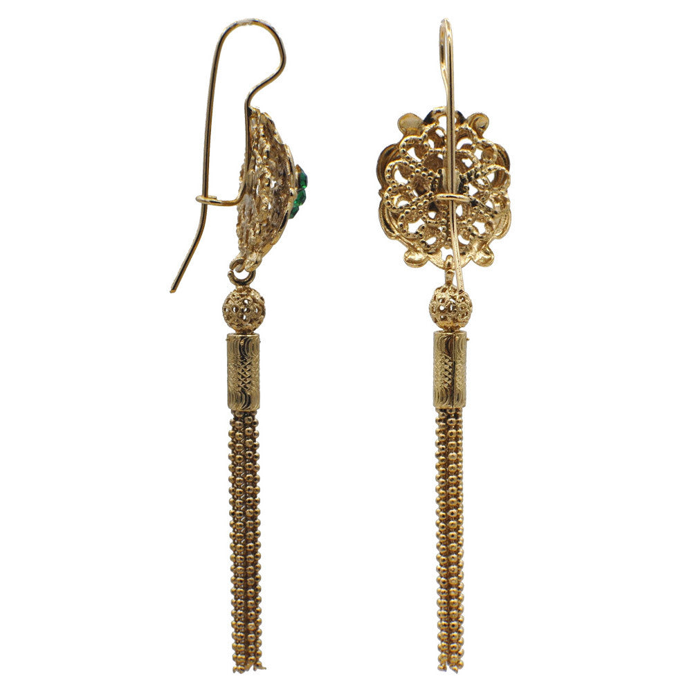 POMPOM EARRINGS, ART DECO EARRINGS, 14 CARAT VENETIAN ROSE GOLD EARRINGS, POMPOM - MY LITTLE VENDOME