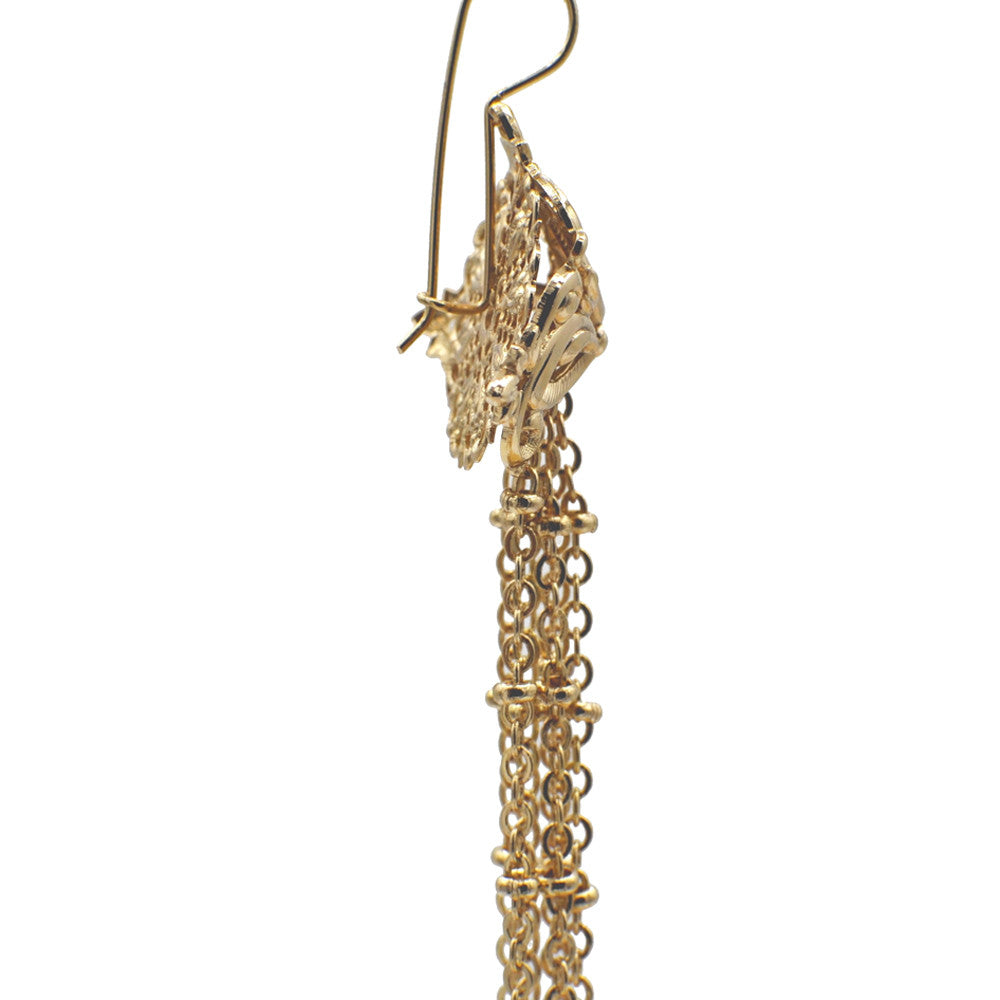 POMPOM ART DECO EARRINGS POMPOM EARRING ART DECO, 14 CARAT VENETIAN ROSE GOLD EARRINGS - MY LITTLE VENDOME