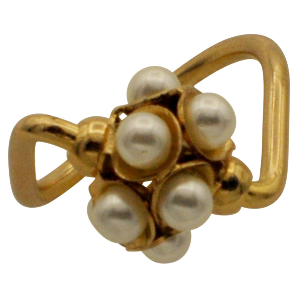 PEARL RING WOMAN PEARL RING, GOLD RING 14 CARATS ROSE GOLD VENITIAN RING BOHO JEWEL FLOWER - MY LITTLE VENDOME