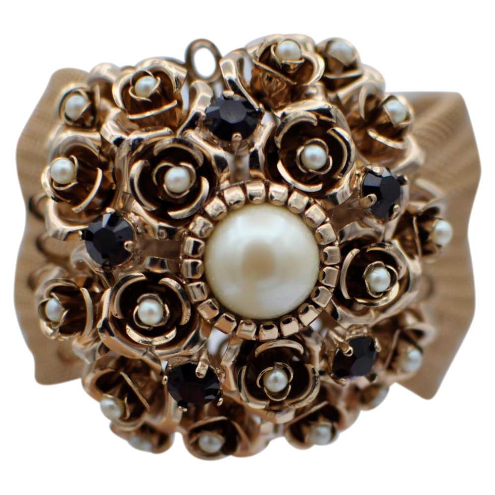 FLOWER CUFF BRACELET IN 14-CARAT VENETIAN GOLD - MY LITTLE VENDOME