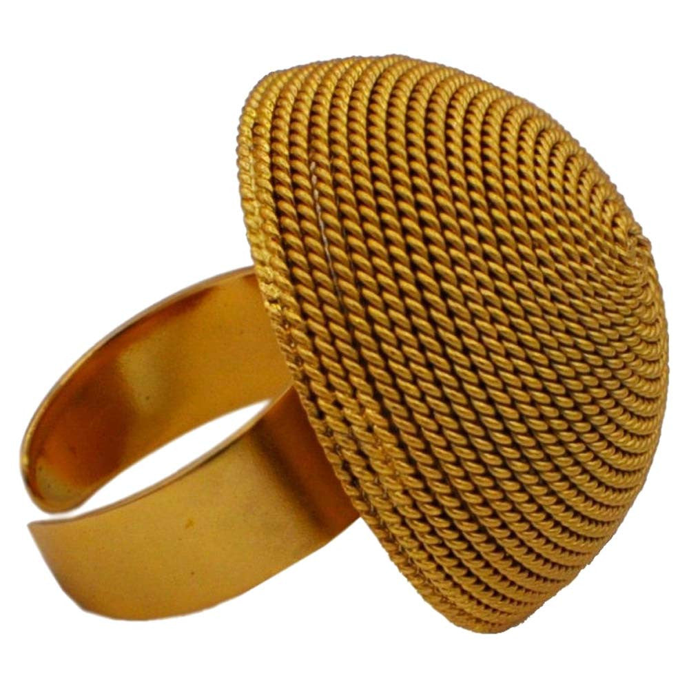 WOMEN'S RING GOLD RING 14 CARAT ROSE GOLD VENITIAN RING BOHO RING ADJUSTABLE RING BALL RING - MY LITTLE VENDOME