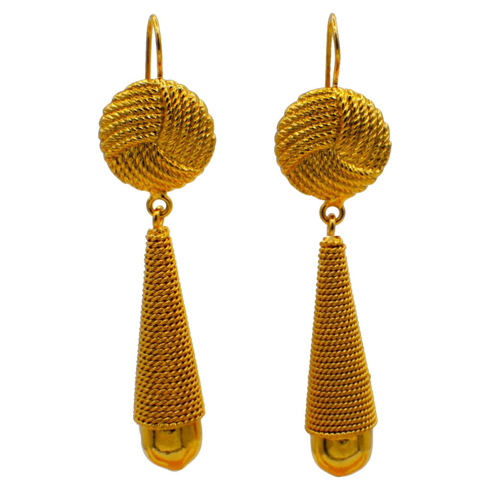 GEOMETRICAL JEWEL DROP EARRINGS BALL, 14 KARAT VENITIAN ROSE GOLD EARRINGS - MY LITTLE VENDOME