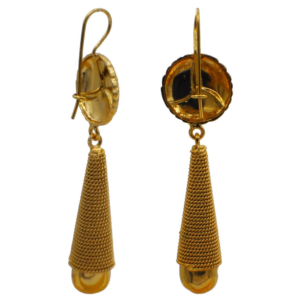 GEOMETRICAL JEWEL DROP EARRINGS BALL, 14 KARAT VENITIAN ROSE GOLD EARRINGS - MY LITTLE VENDOME