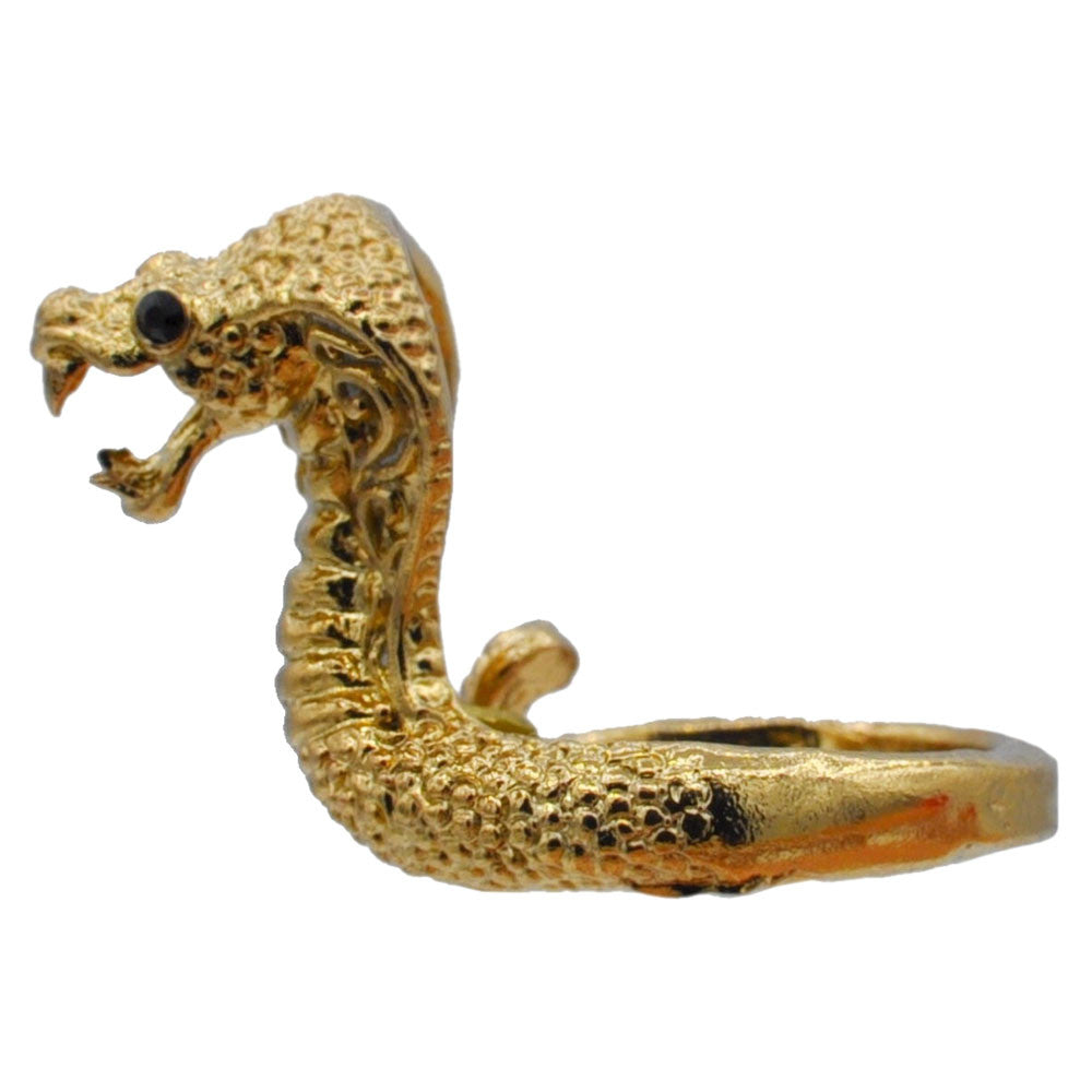 14 CARAT GOLD SNAKE RING SEMI-PRECIOUS STONE RING GOLD RING MEN'S RING WOMEN'S RING ADJUSTABLE RING - MY LITTLE VENDOME
