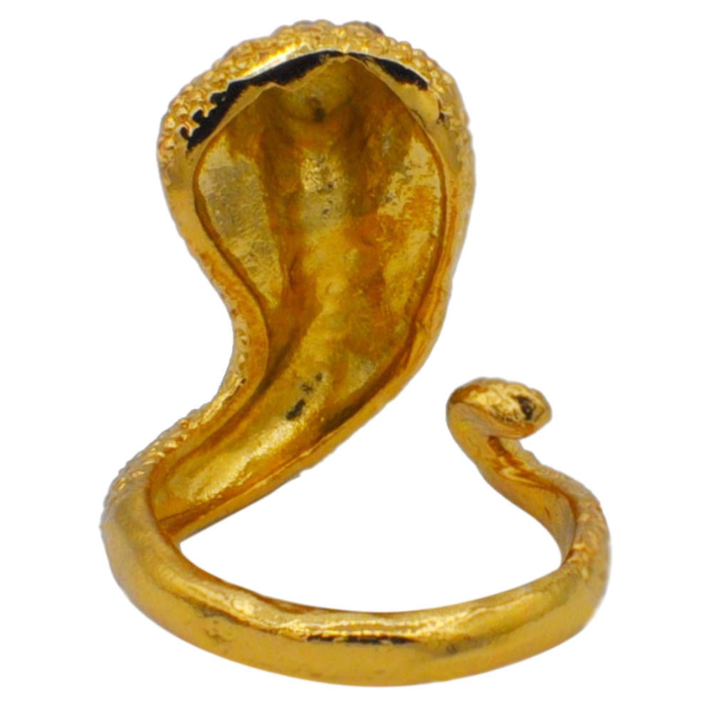 14 CARAT GOLD SNAKE RING SEMI-PRECIOUS STONE RING GOLD RING MEN'S RING WOMEN'S RING ADJUSTABLE RING - MY LITTLE VENDOME