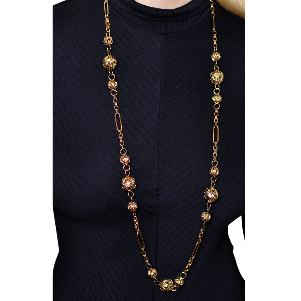 SAUTOIR DORE 14 CARATS GOLD NECKLACE SAUTOIR DORE BOHEME CHIC NECKLACE BOHO NECKLACE ART DECO NECKLACE WOMEN'S NECKLACE - MY LITTLE VENDOME