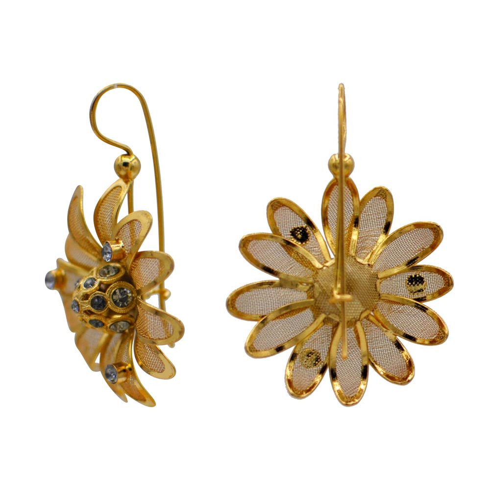 QUARTZ & FLOWER 14 CARAT VENITIAN ROSE GOLD & SEMI-PRECIOUS STONE EARRINGS - MY LITTLE VENDOME