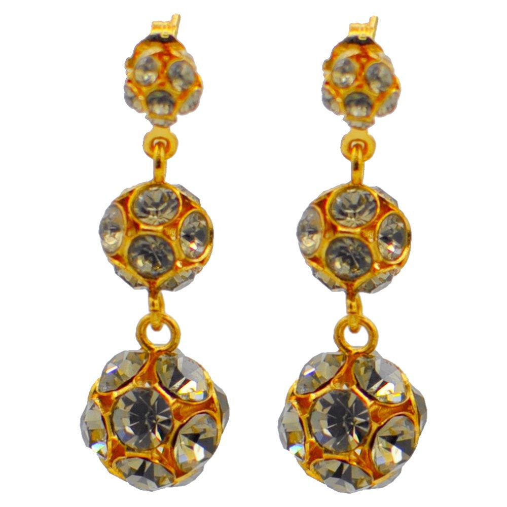 POMPOM QUARTZ & SEMI-PRECIOUS STONE EARRINGS, 14 CARAT VENETIAN ROSE GOLD EARRINGS POMPOM JEWEL - MY LITTLE VENDOME