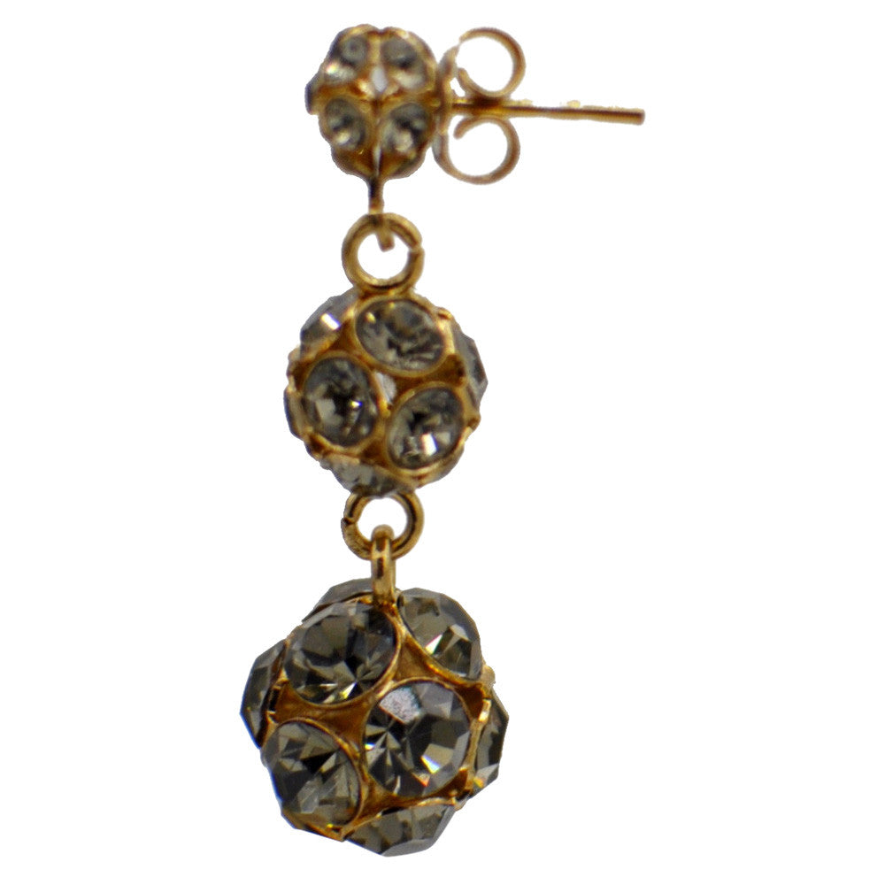 POMPOM QUARTZ & SEMI-PRECIOUS STONE EARRINGS, 14 CARAT VENETIAN ROSE GOLD EARRINGS POMPOM JEWEL - MY LITTLE VENDOME