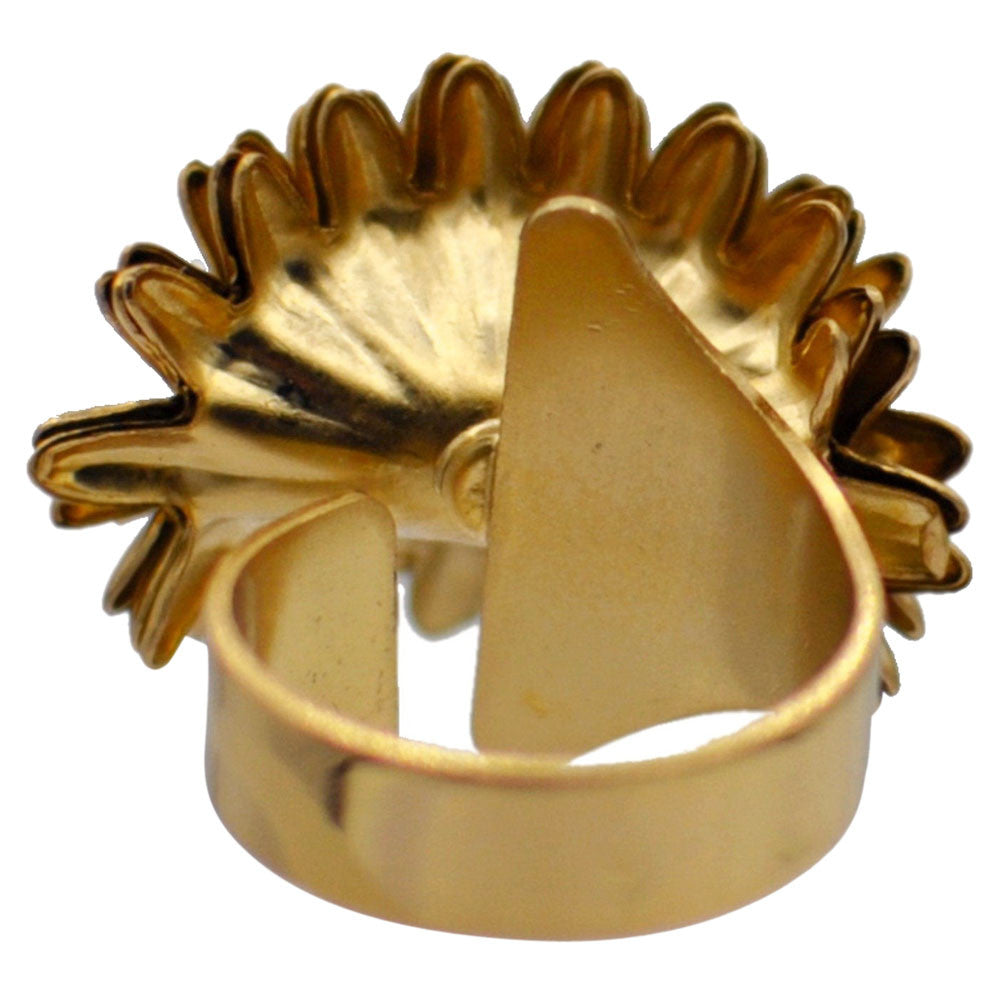 PEARL RING WOMAN PEARL RING, GOLD RING 14 CARATS ROSE GOLD VENITIAN RING BOHO JEWEL FLOWER ADJUSTABLE RING - MY LITTLE VENDOME