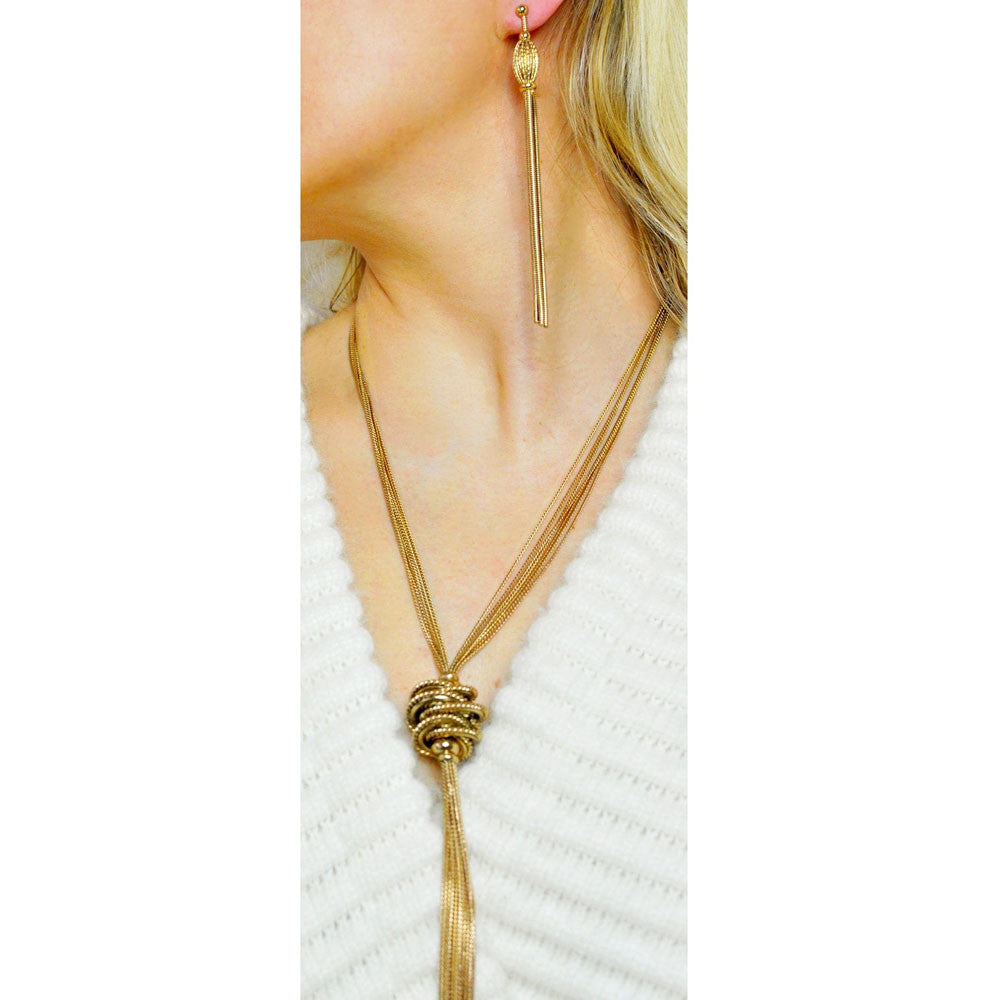 POMPOM JEWELRY GIFT SET: NECKLACE + EARRING - MY LITTLE VENDOME
