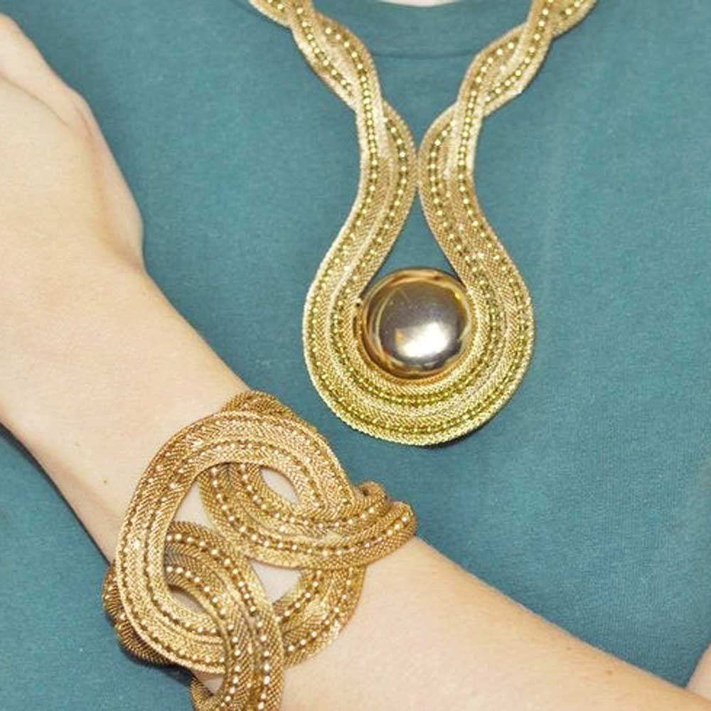 WOMEN'S JEWELRY GIFT SET PLASTON NECKLACE + CUFF BRACELET - MY LITTLE VENDOME